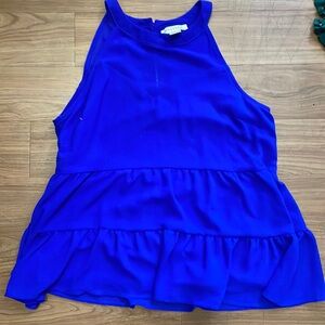 Royal blue halter neck top